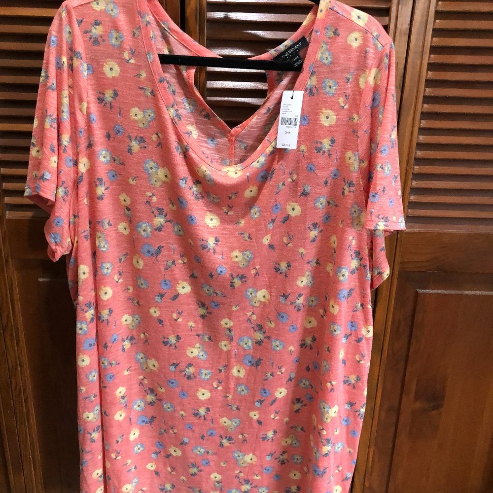 Lane Bryant Swing Diamond Back Swing Tee 26 28 NWT